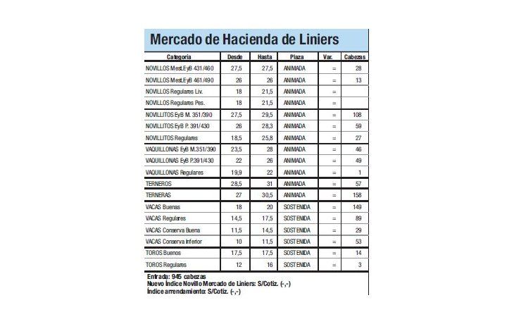 Ingresaron 945 animales a Liniers