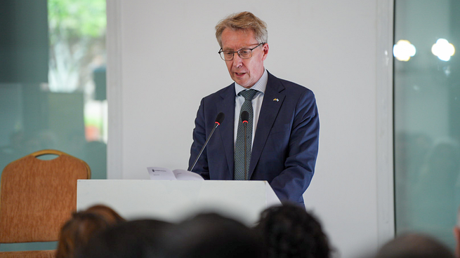 El embajador sueco Torsten Ericsson abogó por la provisión de minerales críticos de Argentina a Europa. 