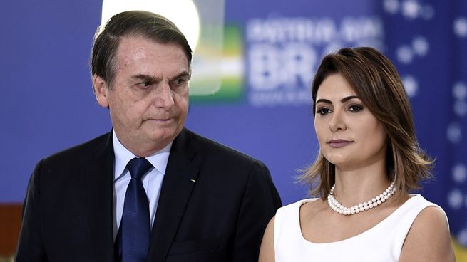 Bolsonaro y su esposa Michelle.&nbsp;