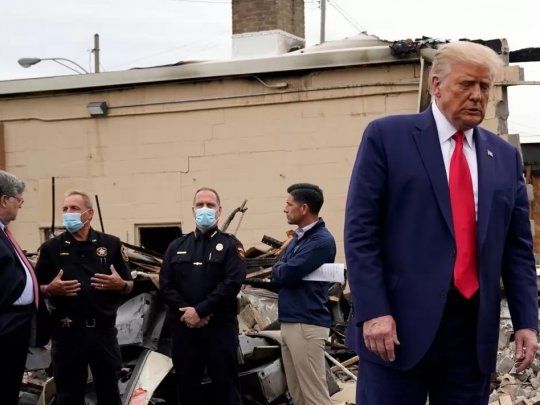 El presidente Trump visit&oacute; la ciudad de Kenosha, &uacute;ltimo foco de protestas antirracistas tras el caso Jacob Blake.