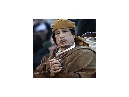 Muamar al Gadafi.