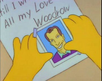 El nombre de Woodrow Wilson fue parte de un capítulo de Los Simpson.