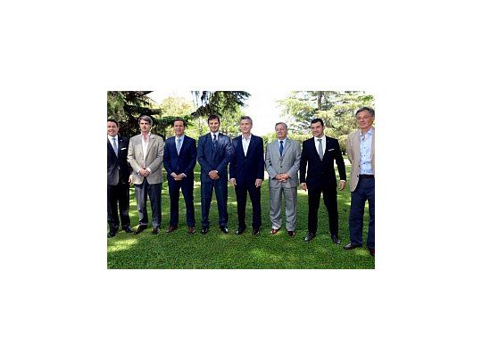 Emilio Apud junto al presidente Mauricio Macri.