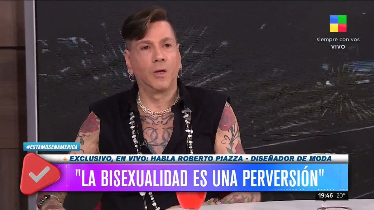 Roberto Piazza said that bisexuality is a “perversion” and was repudiated in the networks
