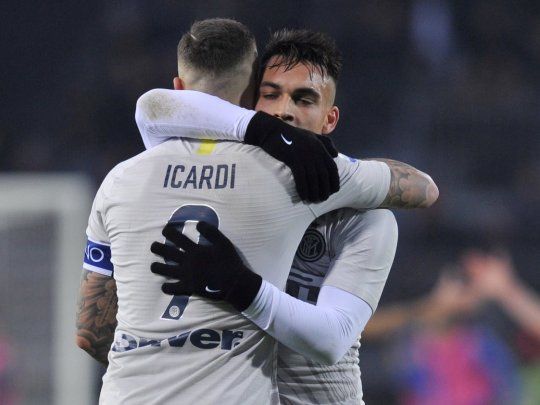 Lautaro Martínez y Mauro Icardi fueron las figuras de Inter por sus goles.