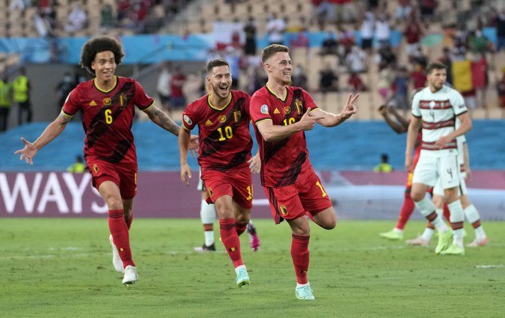 Bélgica eliminó a Portugal, el último campeón de la Eurocopa.