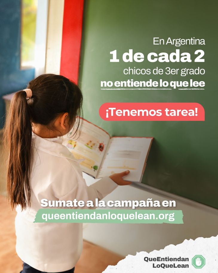 Campaña de alfabetización de Argentinos por la Educación.