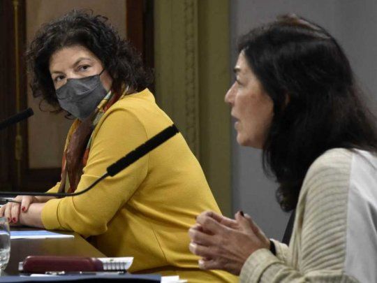 Carla Vizzotti y Vilma Ibarra en la conferencia&nbsp;
