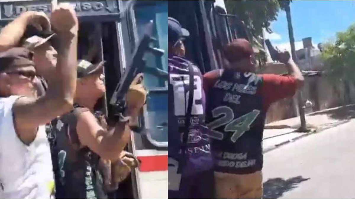 The shocking video of the Laferrere gang moving around with pistols and a machine gun