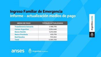 La Red Banelco de cajero automáticos y el Banco Provincia fueron los medios de cobro de IFE menos utilizados.