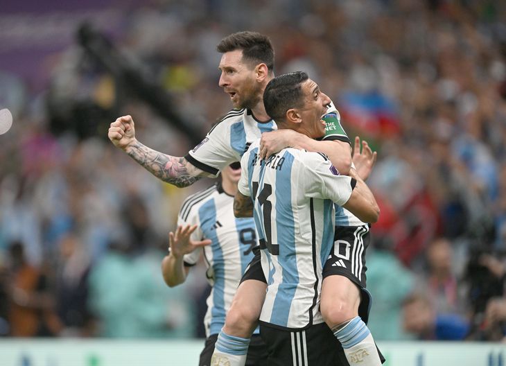 Lionel Messi y Ángel Di María.&nbsp;