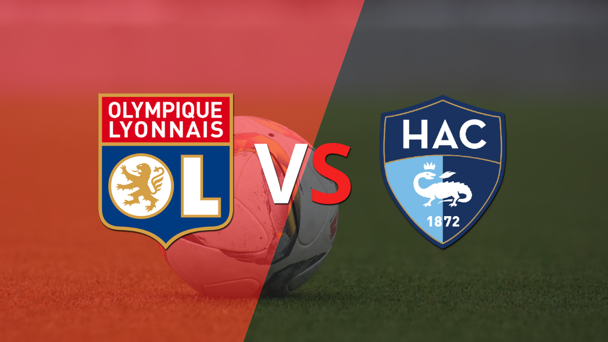 The match between Olympique Lyon vs Le Havre AC begins