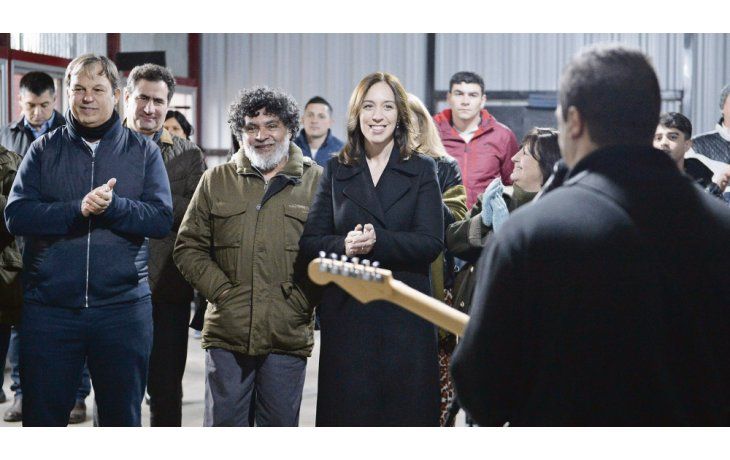 APOYOS. María Eugenia Vidal visitó ayer una comunidad terapéutica de ayuda contra la drogadicción en Almirante Brown. Hoy desde Vicente López anunciará el plan de apoyo para las pequeñas empresas.