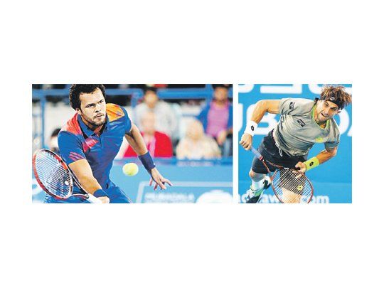 Jo Wilfried Tsonga y David Ferrer se impusieron en el debut del torneo exhibición en Abu Dabi. El francés superó al británico Andy Murray, mientras que el español hizo lo propio ante el suizo Stanislas Wawrinka.