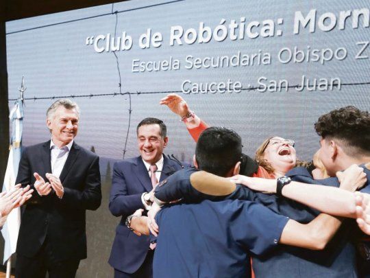 Docentes. Mauricio Macri durante el acto de entrega de los premios Maestros Argentinos 2019, que se realizó en el CCK.&nbsp;