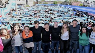 Axel Kicillof encabezó un acto en Morón en el último fin de semana antes de las elecciones.