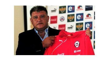 Claudio Borghi en el momento de su presentación oficial como entrenador de la Selección de Chile.