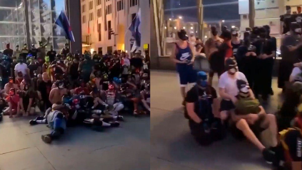 a group of people demand to be recognized as dogs