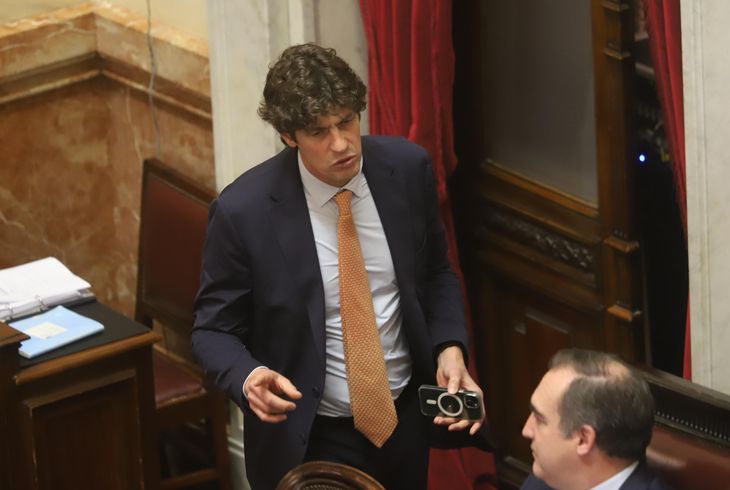 Martín Lousteau, senador y presidente de la UCR, en la sesión del jueves.