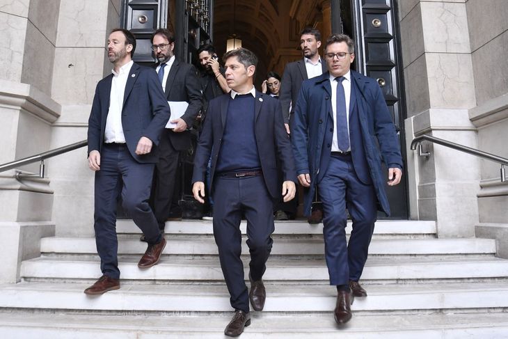 Kicillof fue personalmente a la Corte para reclamar la deuda de Nación por la caja jubilatoria.