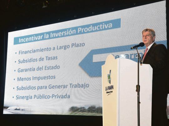 Estrategia. Ziliotto, al lanzar el Plan de Promoción de la Inversión Productiva.