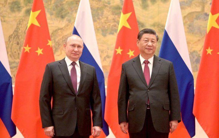 Xi Jinping y Vladimir Putin. Xi Jinping y Vladimir Putin.