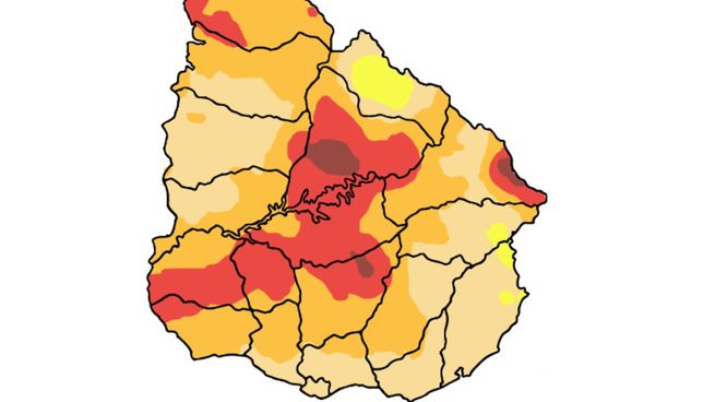 El Inumet informó que&nbsp; “la totalidad del territorio” del Uruguay se encuentra “bajo condición de sequía”. (Foto: Inumet)