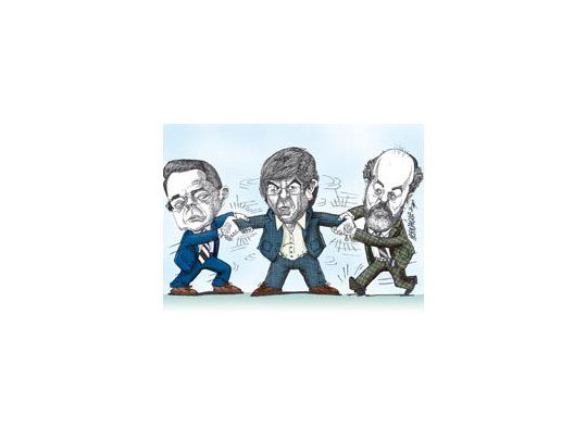 Norberto Oyarbide, Hugo Moyano y Claudio Bonadío.