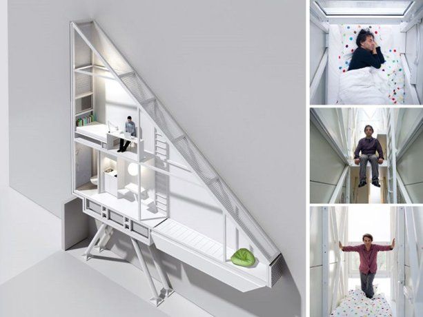 Para pocos, diseñada como instalación artística habitable, la Keret House redefine el concepto de vivienda mínima Para pocos, diseñada como instalación artística habitable, la Keret House redefine el concepto de vivienda mínima