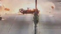 El vehículo protagonista se prendió fuego tras el impacto