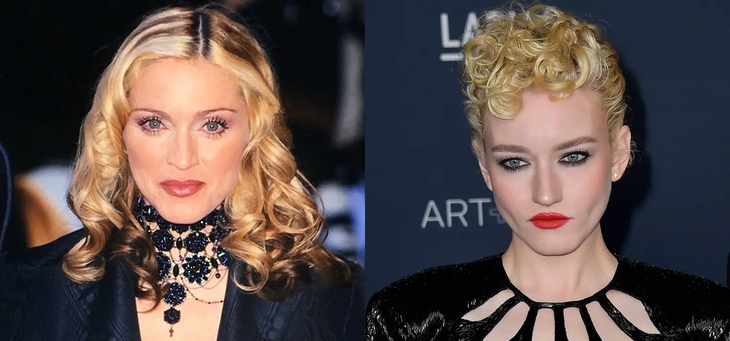 Madonna and Julia Garner, the actress who would put on the singer's skin. Madonna and Julia Garner, the actress who would put on the singer's skin.