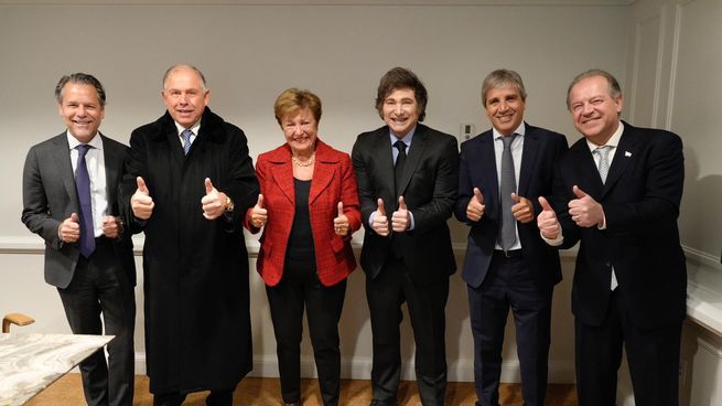 En el encuentro con Kristalina Georgieva, el presidente Javier Milei estuvo acompañado por el ministro de Economía, Luis Caputo, y el canciller Gerardo Werthein.