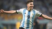 Julián Álvarez anotó el segundo gol de la Selección ante Australia.