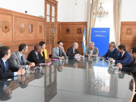 Frigerio recibió a la misión del FMI en Casa Rosada.&nbsp;