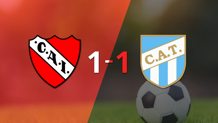 Atlético Tucumán logró sacar el empate a 1 gol en casa de Independiente