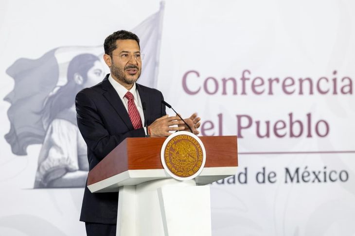 Martí Batres, titular del ISSSTE, en la Mañanera del Pueblo. Martí Batres, titular del ISSSTE, en la Mañanera del Pueblo.