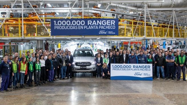 Ford celebra el millón de Ranger fabricadas en su planta de Pacheco.