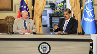 El presidente de Venezuela, Nicolás Maduro, mantuvo un encuetro con el fiscal de la Corte Penal Internacional (CPI), Karim Khan.
