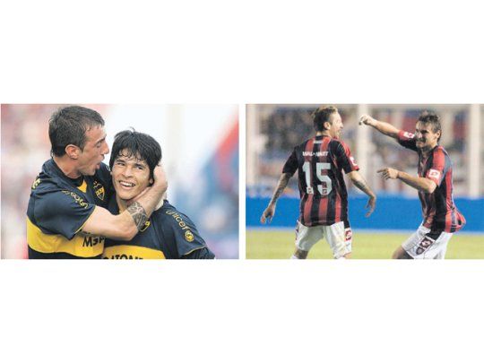 Los gritos del clásico: Facundo Roncaglia se abraza con Damián Díaz y Gonzalo Bergessio grita con toda su voz. Boca y San Lorenzo empataron en un gol y los dos se fueron conformes.
