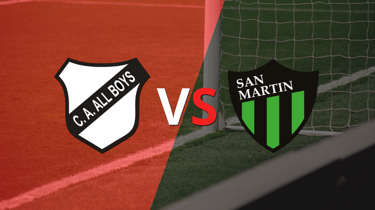 All Boys and San Martín (SJ) try to break the tie in the second half