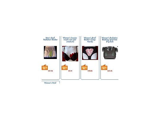 Un inventor de ropa interior muestra sus productos anti radiación en su pagina web