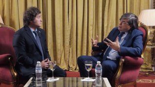 Javier Milei en su entrevista con Jaime Bayly.