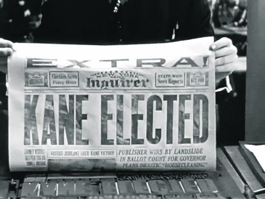 Dos tapas. O el triunfo o el fraude, nunca la derrota. Ochenta años antes de Trump, Orson Welles reflejó así la campaña de su “Ciudadano Kane”
