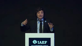 El presidente Javier Milei en el cierre de IAEFF