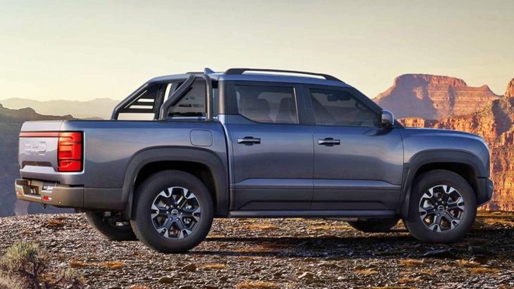 La BYD Shark, una de las pick ups probadas por Farley que llegará a la Argentina en poco tiempo.