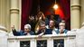 Massa in Congress with the CGT celebrating the half-sanction of Gains in Deputies. Massa in Congress with the CGT celebrating the half-sanction of Gains in Deputies.