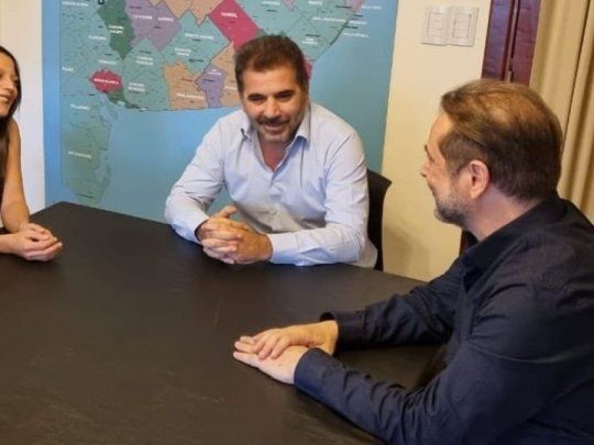 Ritondo junto a&nbsp;MaríaPaz Etchecopar y Ricardo Raúl Benedetti
