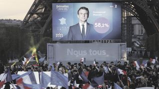 PREMIADO. Emmanuel Macron logró la reelección ayer en Francia, diferenciándose de mandatarios alrededor del mundo que resultaron penalizados en la pospandemia.
