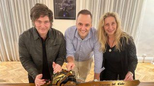 Javier Milei, junto a Karina y Manuel Adorni. Javier Milei, junto a Karina y Manuel Adorni.