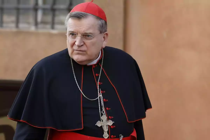 Raymond Burke, otro de los críticos a Bergoglio que este no pudo eliminar. Si bien cuenta con el apoyo de los tradicionalistas, le juega en contra ser Norteamericano (le dicen “el candidato de Trump”). Raymond Burke, otro de los críticos a Bergoglio que este no pudo eliminar. Si bien cuenta con el apoyo de los tradicionalistas, le juega en contra ser Norteamericano (le dicen “el candidato de Trump”).